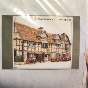 Vtg Dale Designs SHAKESPEARE'S BIRTHPLACE" Needlepoise Petit-Point Kit 8x10CM